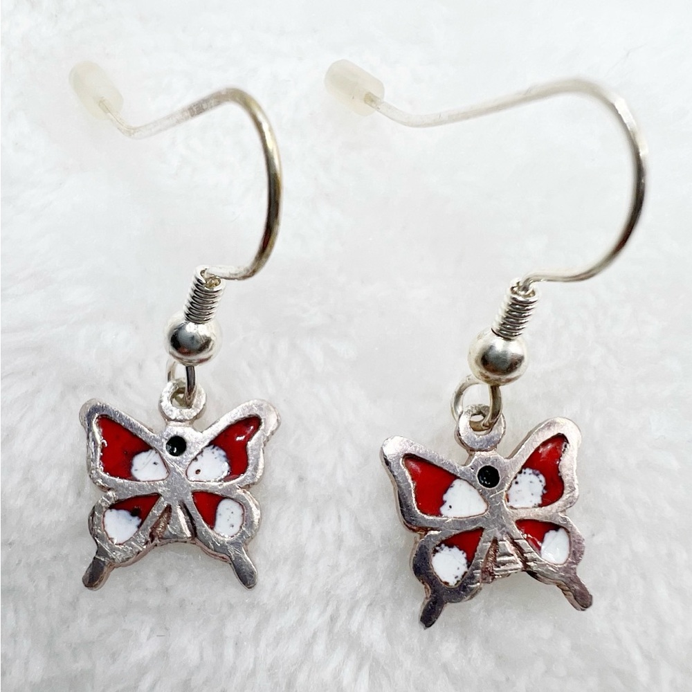 Vintage ♥️ Enamel Butterfly Earrings